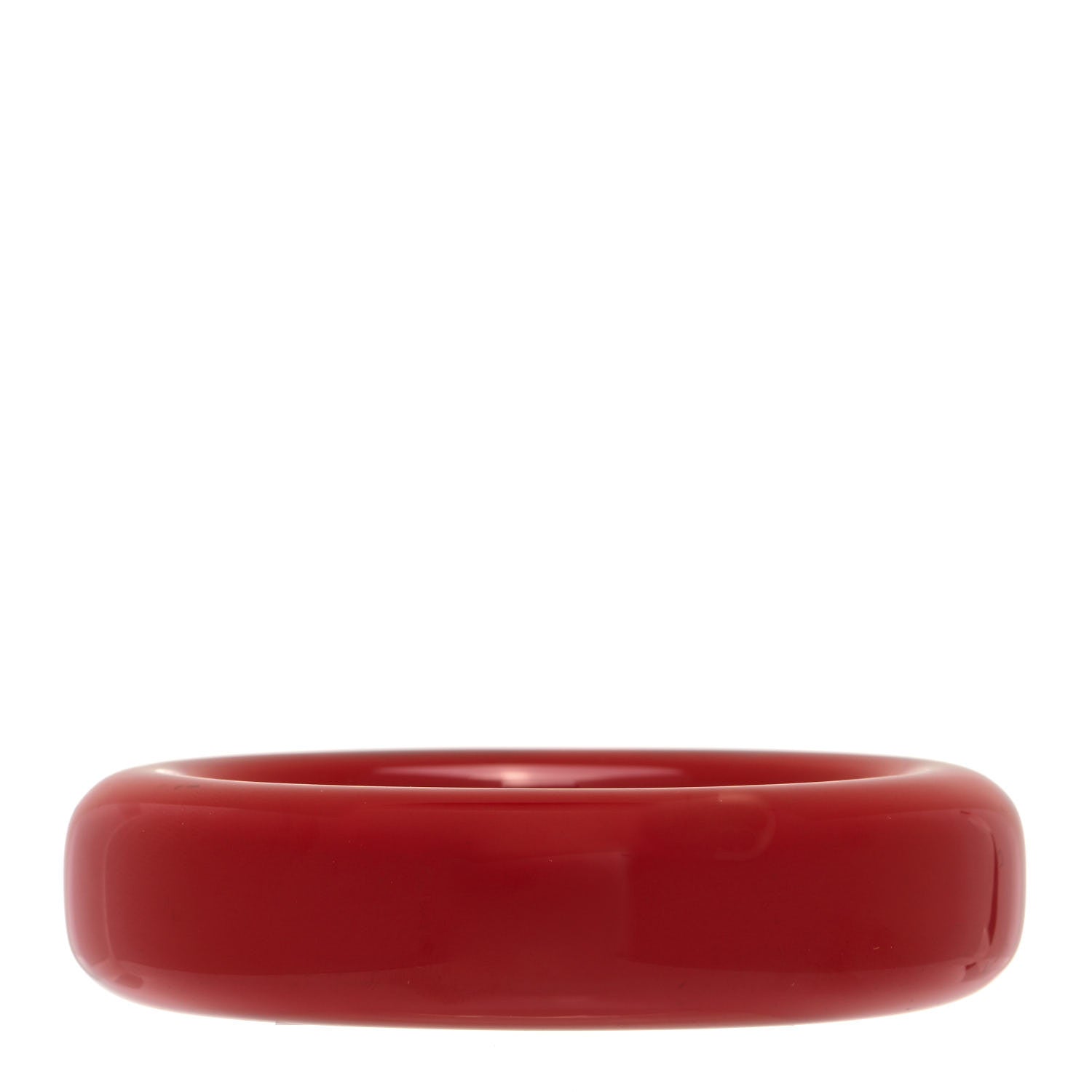 Tiffany Lacquer Hardwood Elsa Peretti Doughnut Bangle Bracelet Red 1 of 4