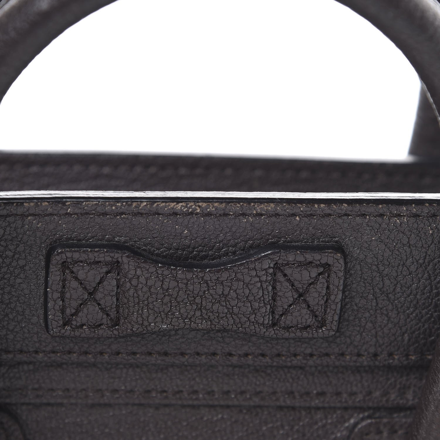 Celine Drummed Calfskin Nano Luggage Brown 17 of 20