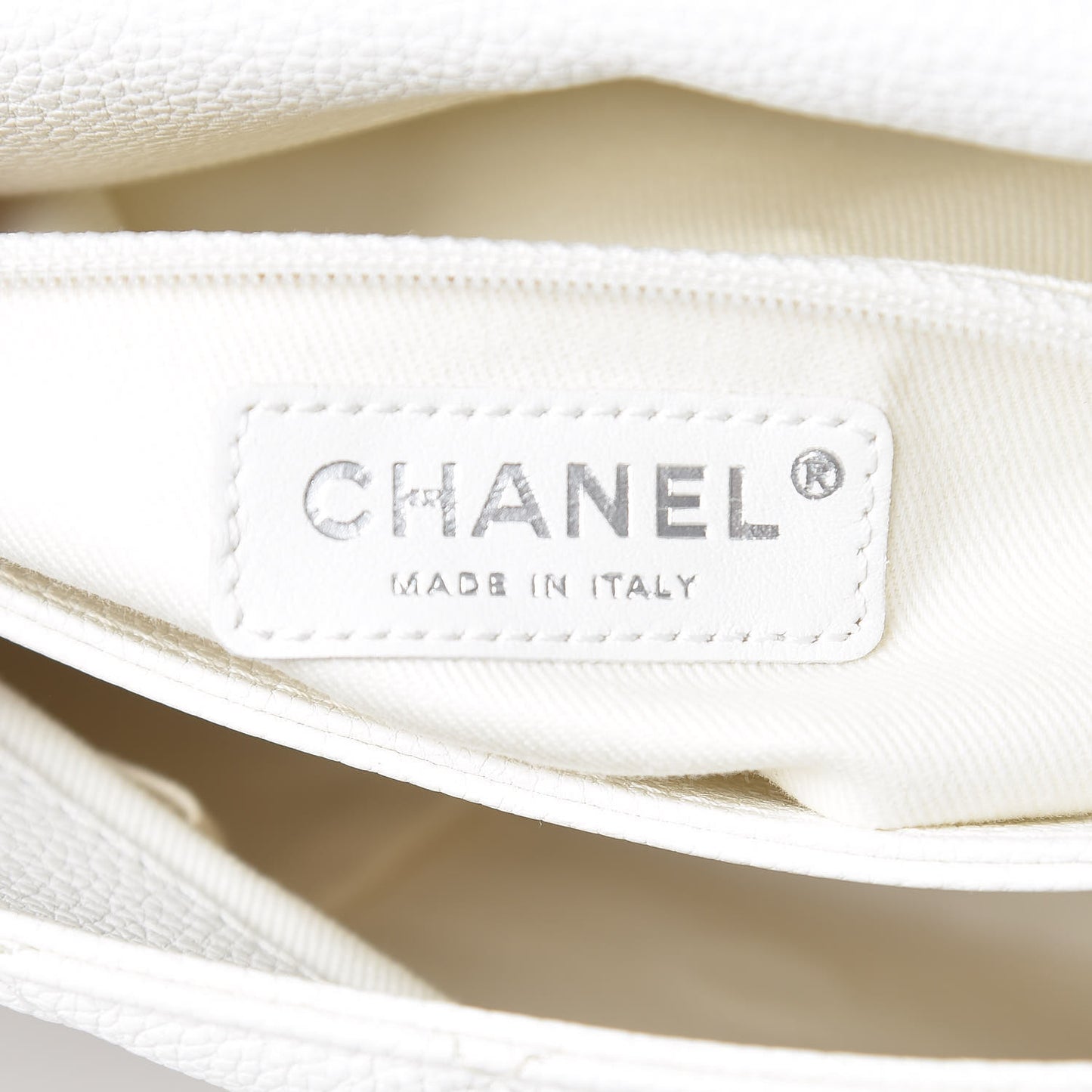 Caviar Quilted Flap White