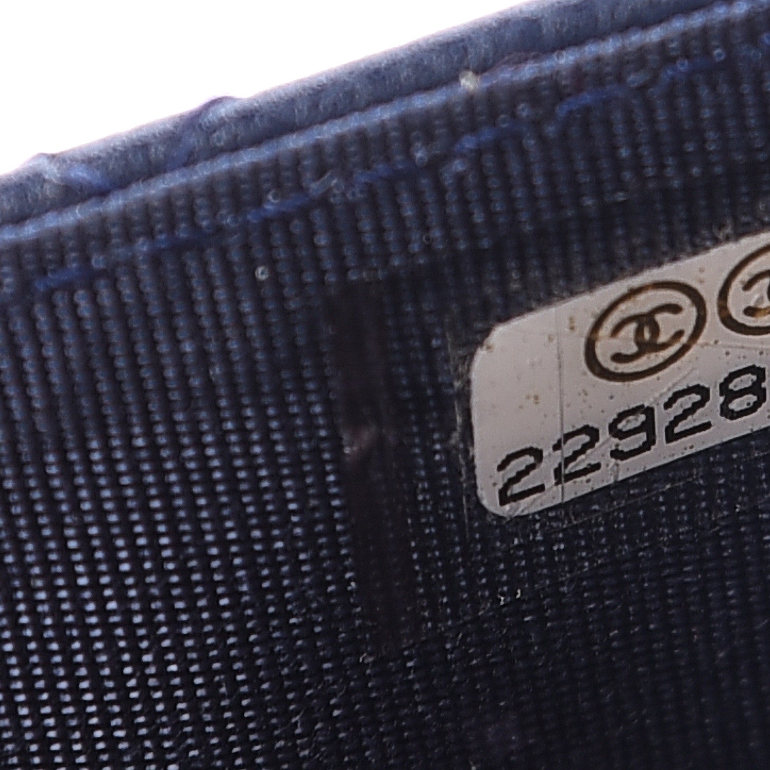 Chanel Calfskin Quilted Boy Flap Card Holder Navy 7 of 7