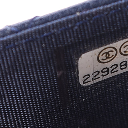 Chanel Calfskin Quilted Boy Flap Card Holder Navy 7 of 7