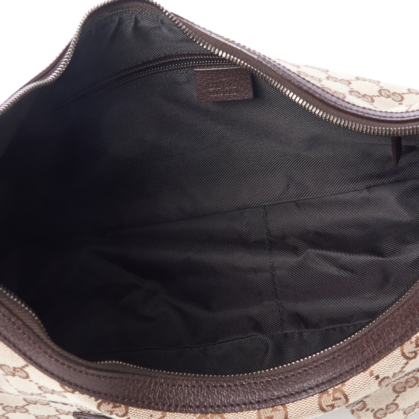 Monogram Front Pocket Hobo Dark Brown