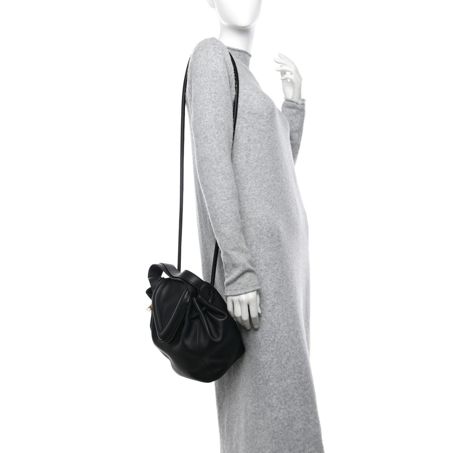 Bottega Veneta Calfskin Small Beak Tote Black 2 of 12