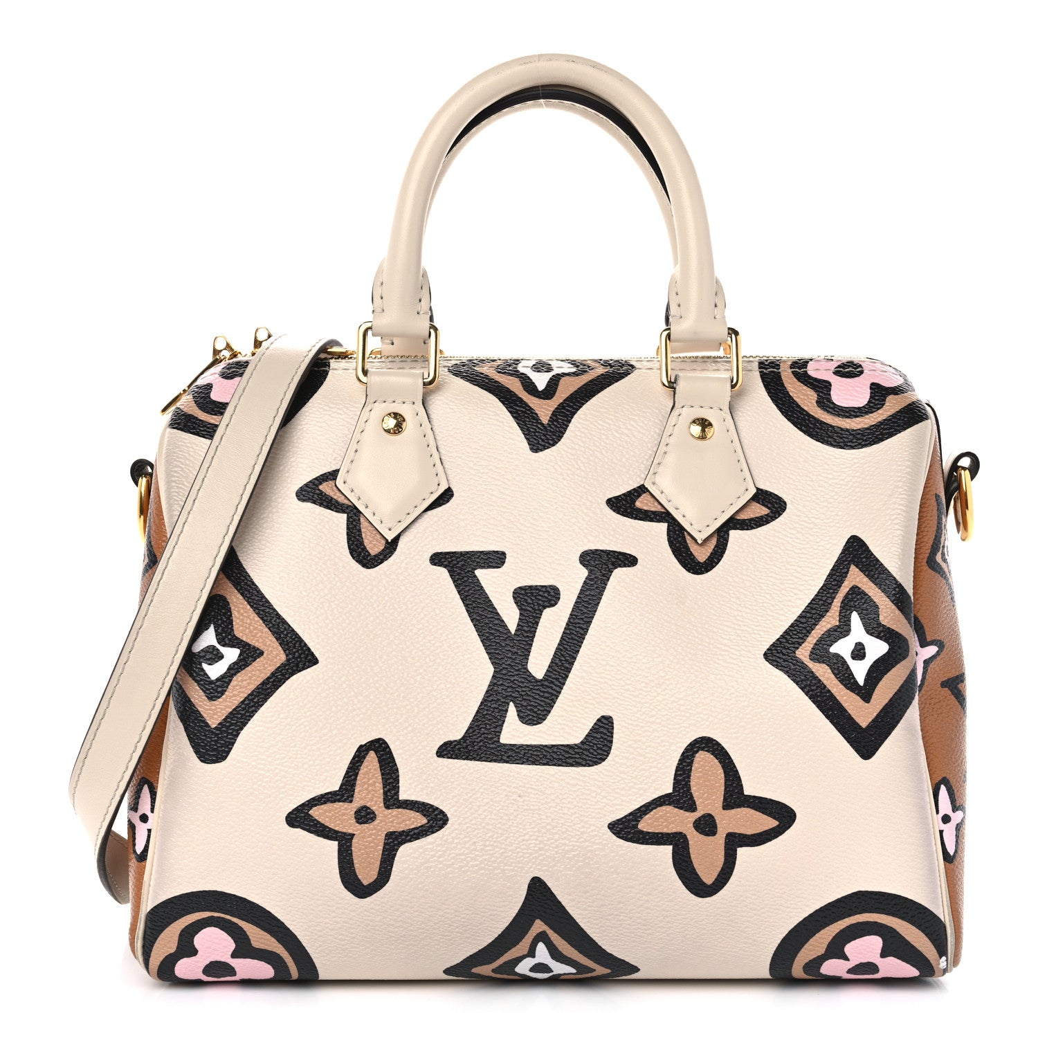 Louis Vuitton Monogram Giant Wild At Heart Speedy Bandouliere 25 Creme 1 of 13