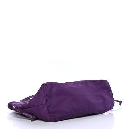 Prada Tessuto Nylon Saffiano Tote Purple 3 of 5