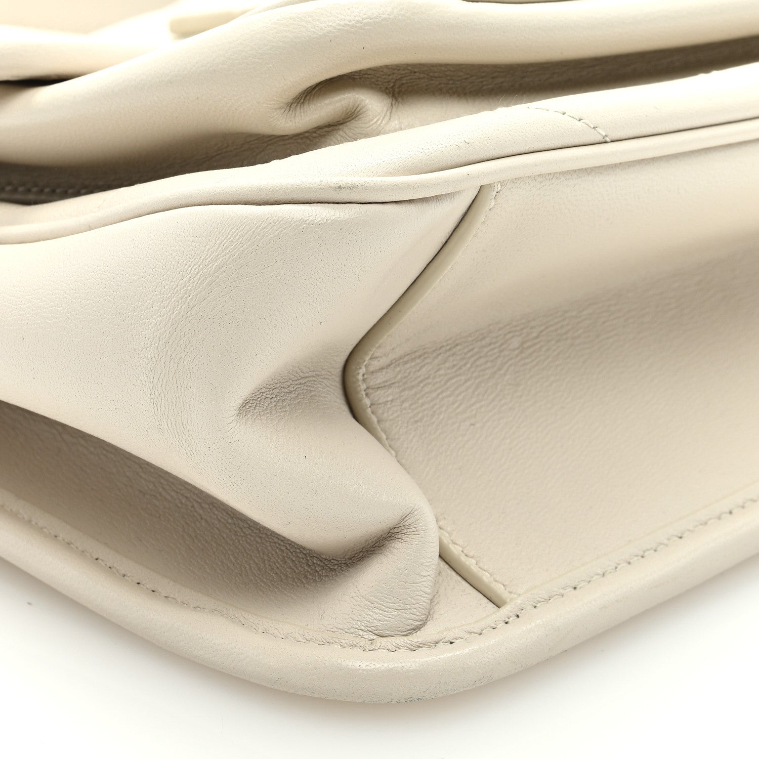 Saint Laurent Lambskin Matelasse Monogram Medium Niki Chain Satchel Blanc Vintage 7 of 8