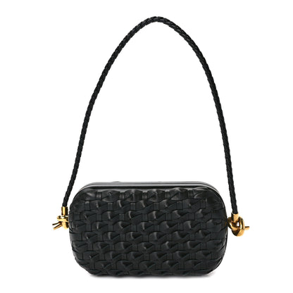 Bottega Veneta Grained Lambskin Intreccio Knot On Strap Dark Green 1 of 9