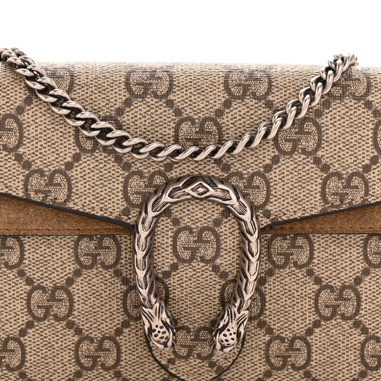 Gucci GG Supreme Monogram Super Mini Dionysus Shoulder Bag Taupe 7 of 11