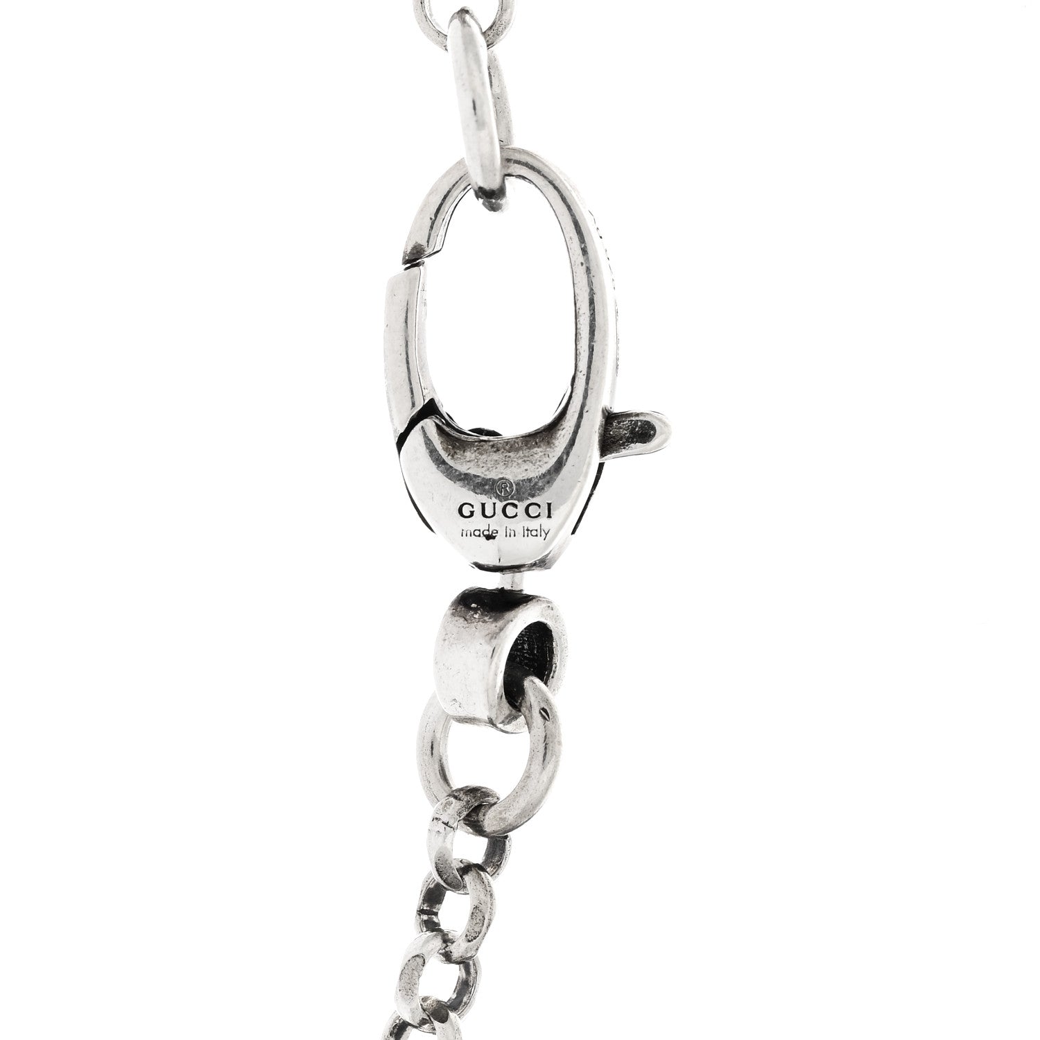 Gucci Sterling Silver Double G Key Pendant Necklace 3 of 3