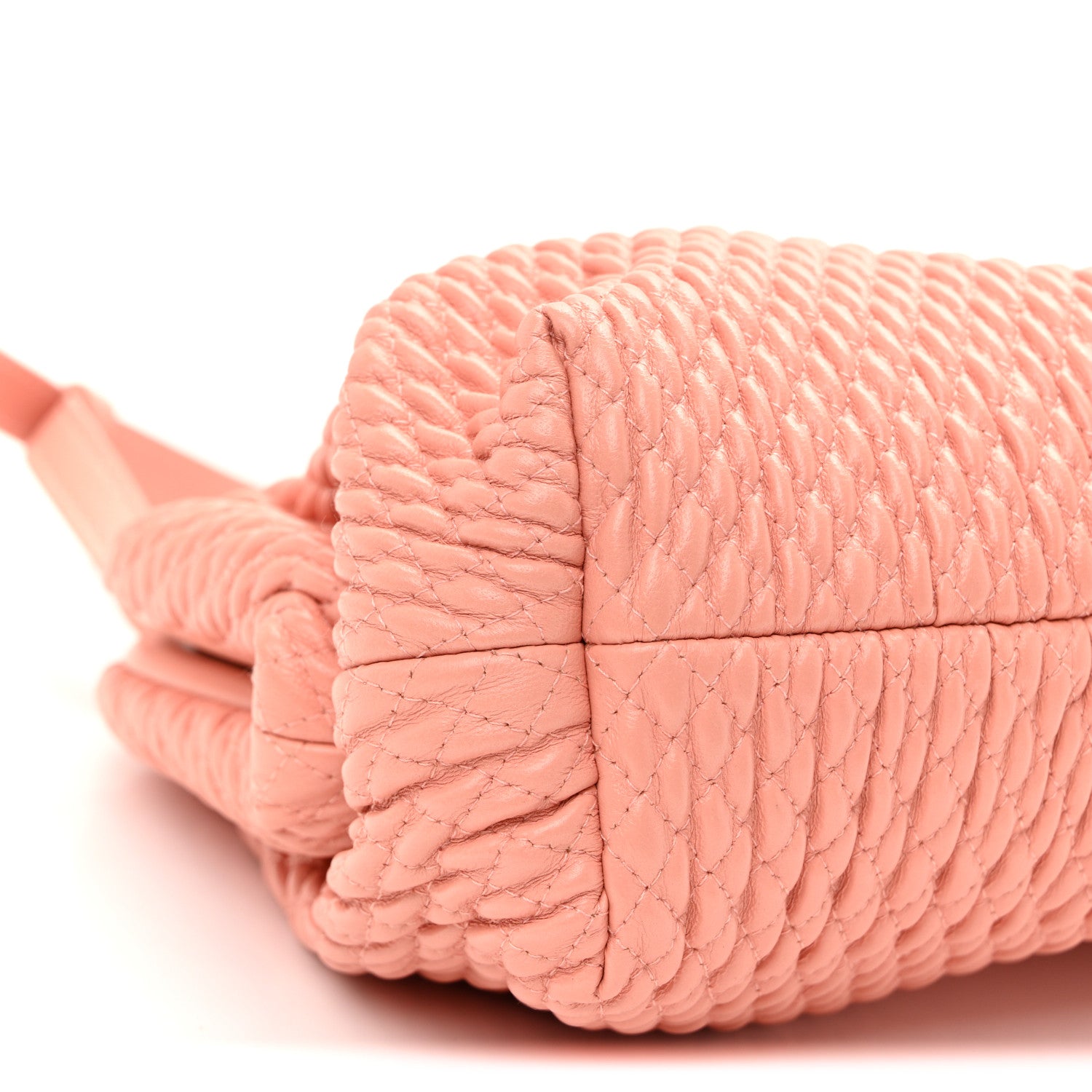 Bottega Veneta Lambskin Knit Small The Point Triangle Bag Peachy 8 of 9