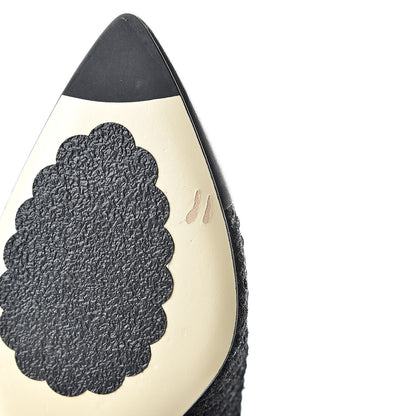 Chanel Lambskin Tweed CC Pump 36.5 Black 10 of 14