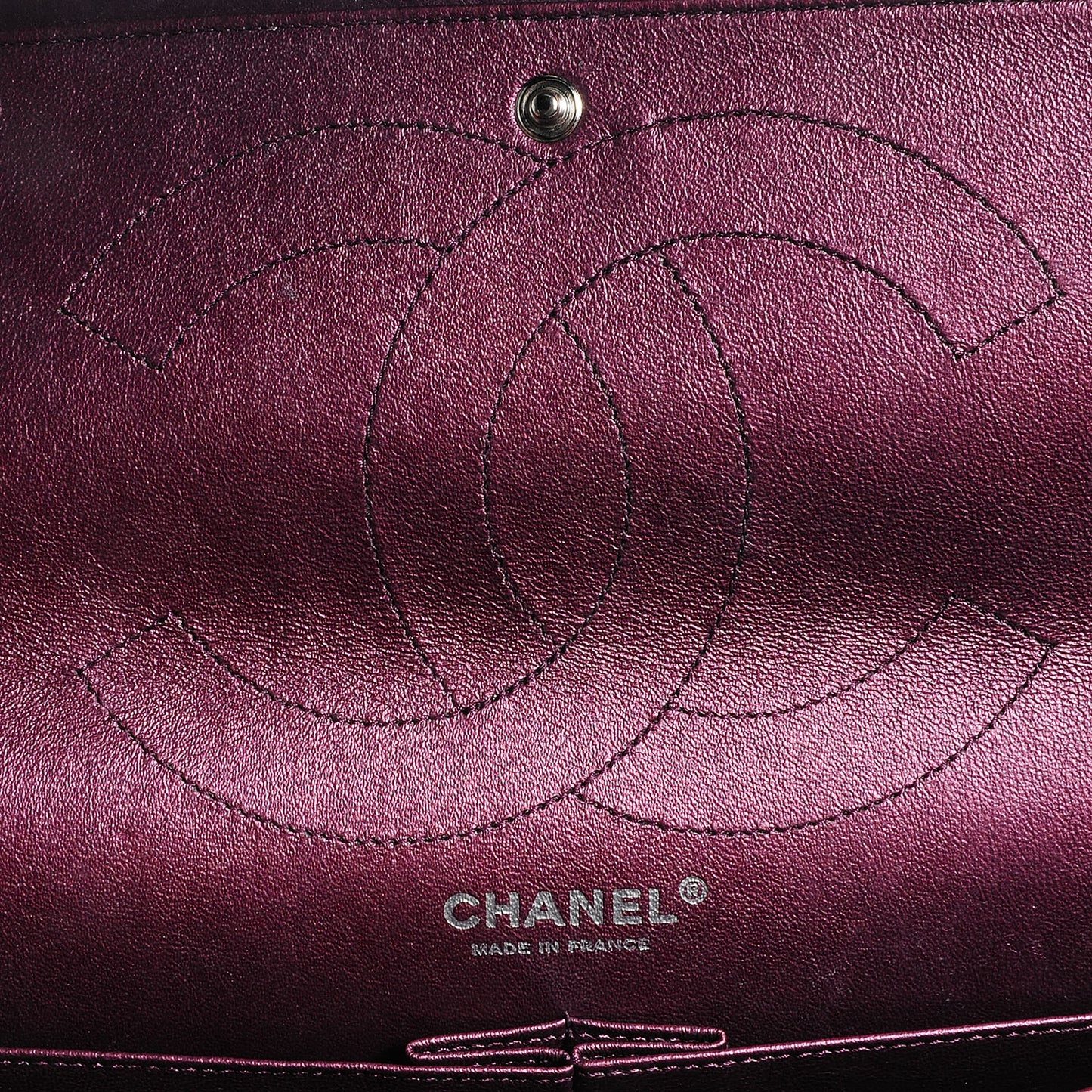 Aged Calfskin 2.55 Reissue 227 Flap Metallic Dark Purple