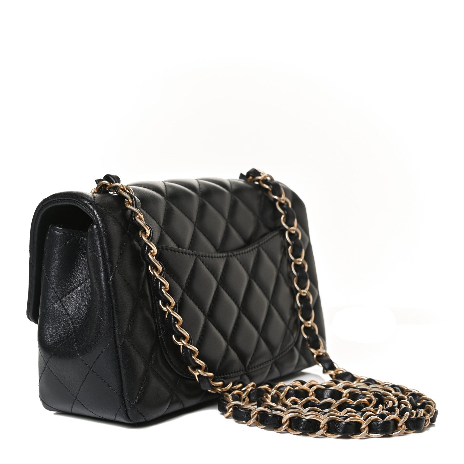 Chanel Lambskin Quilted Mini Rectangular Flap Black 2 of 12
