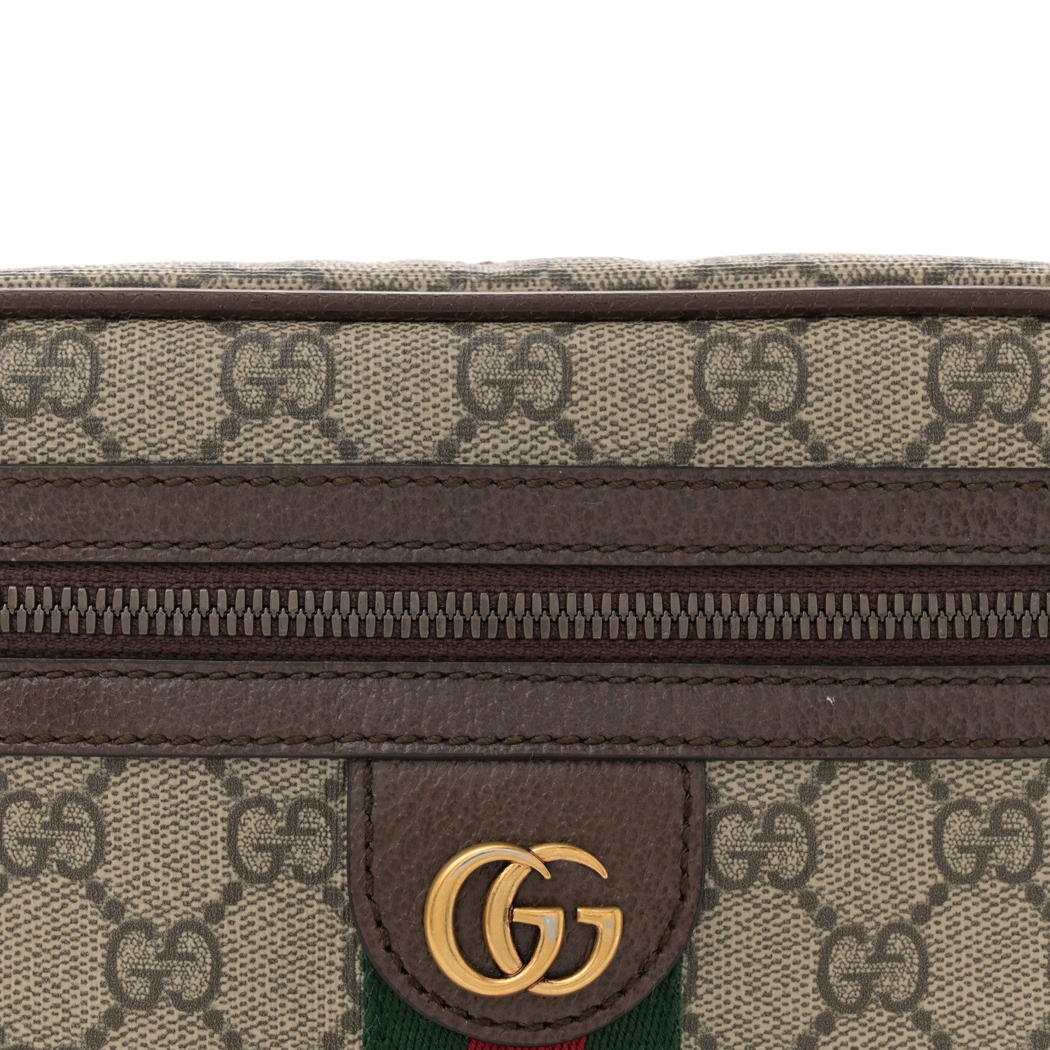 Gucci Soft GG Supreme Monogram Medium Ophidia Belt Bag Dark Brown 8 of 13