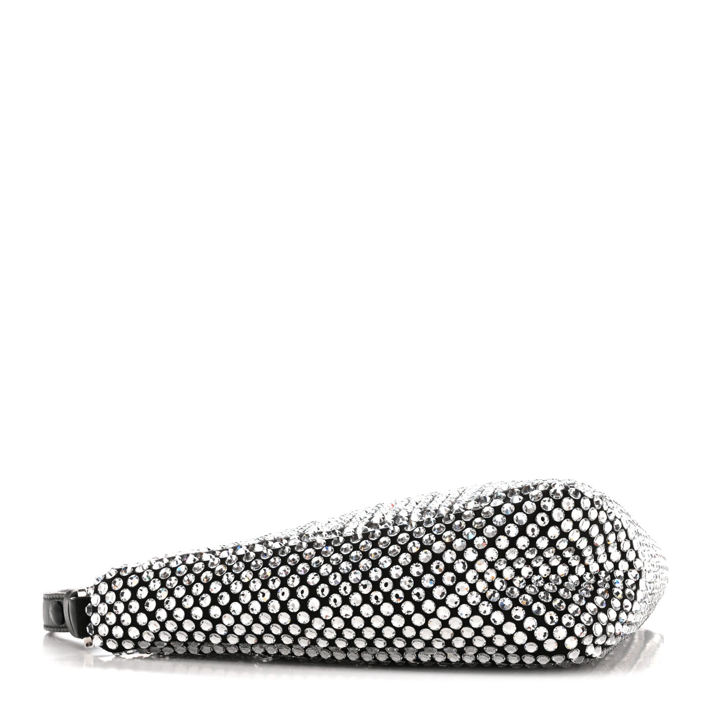 Satin Crystal Triangle Pouch Cristal