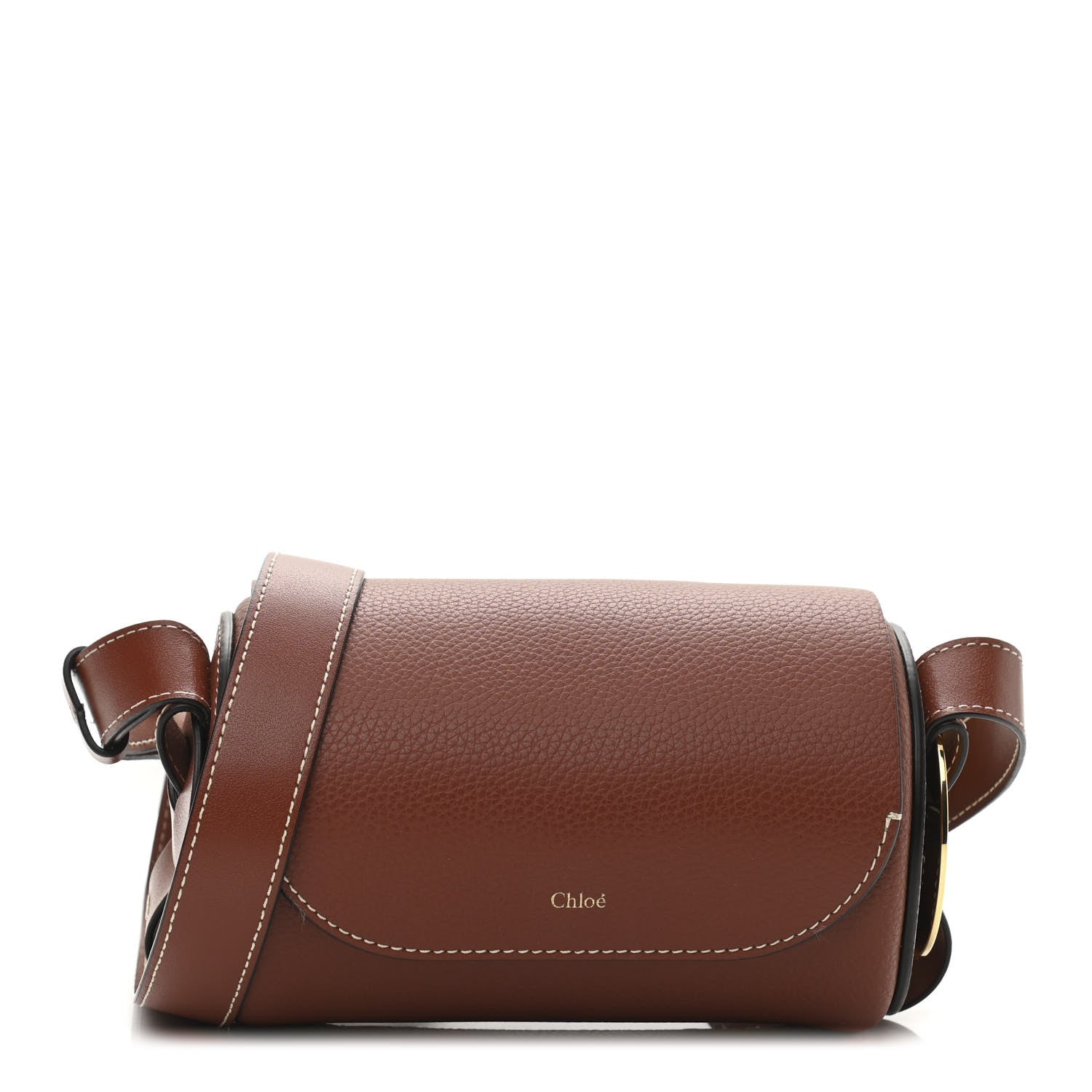 Chloe Small Grain Smooth Calfskin Mini Darryl Crossbody Sepia Brown 1 of 10