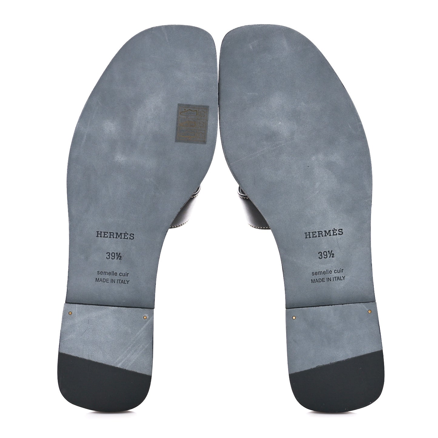 Box Calfskin Oran Sandals 39.5 Black