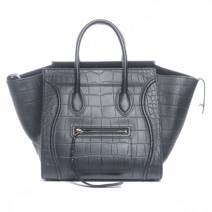 Celine Crocodile Embossed Small Phantom Luggage Black 1 of 7