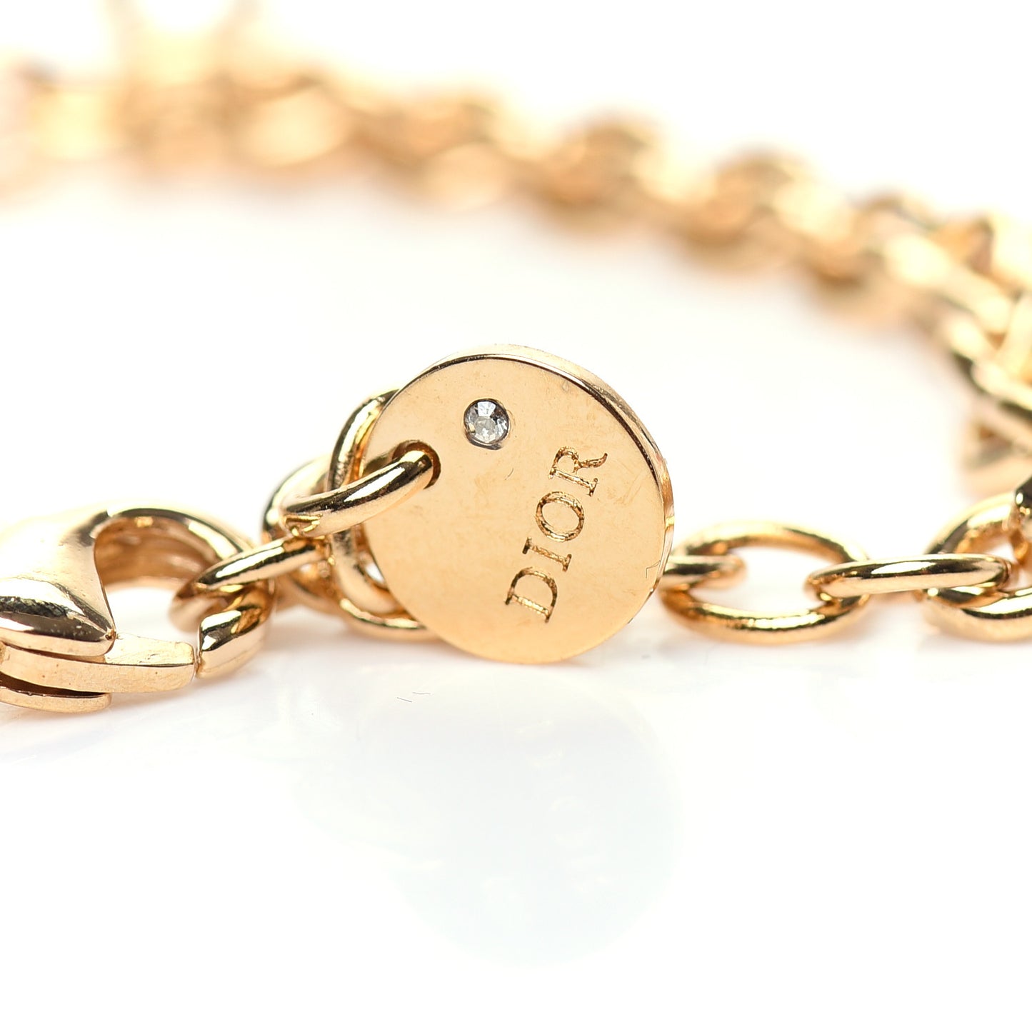 CD Crystal Heart Bracelet Gold
