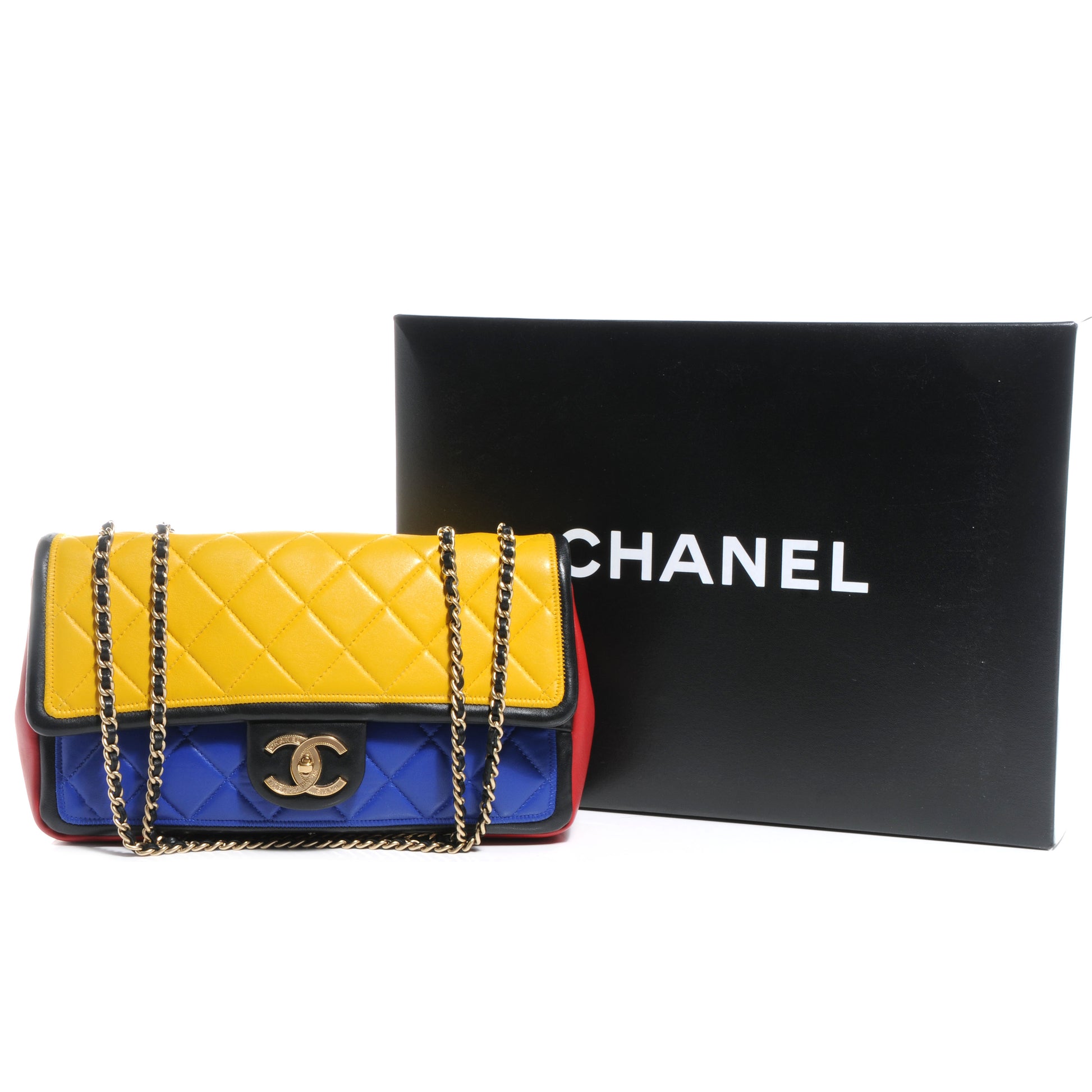 Chanel Lambskin Tri-Color Medium Graphic Flap 6 of 11