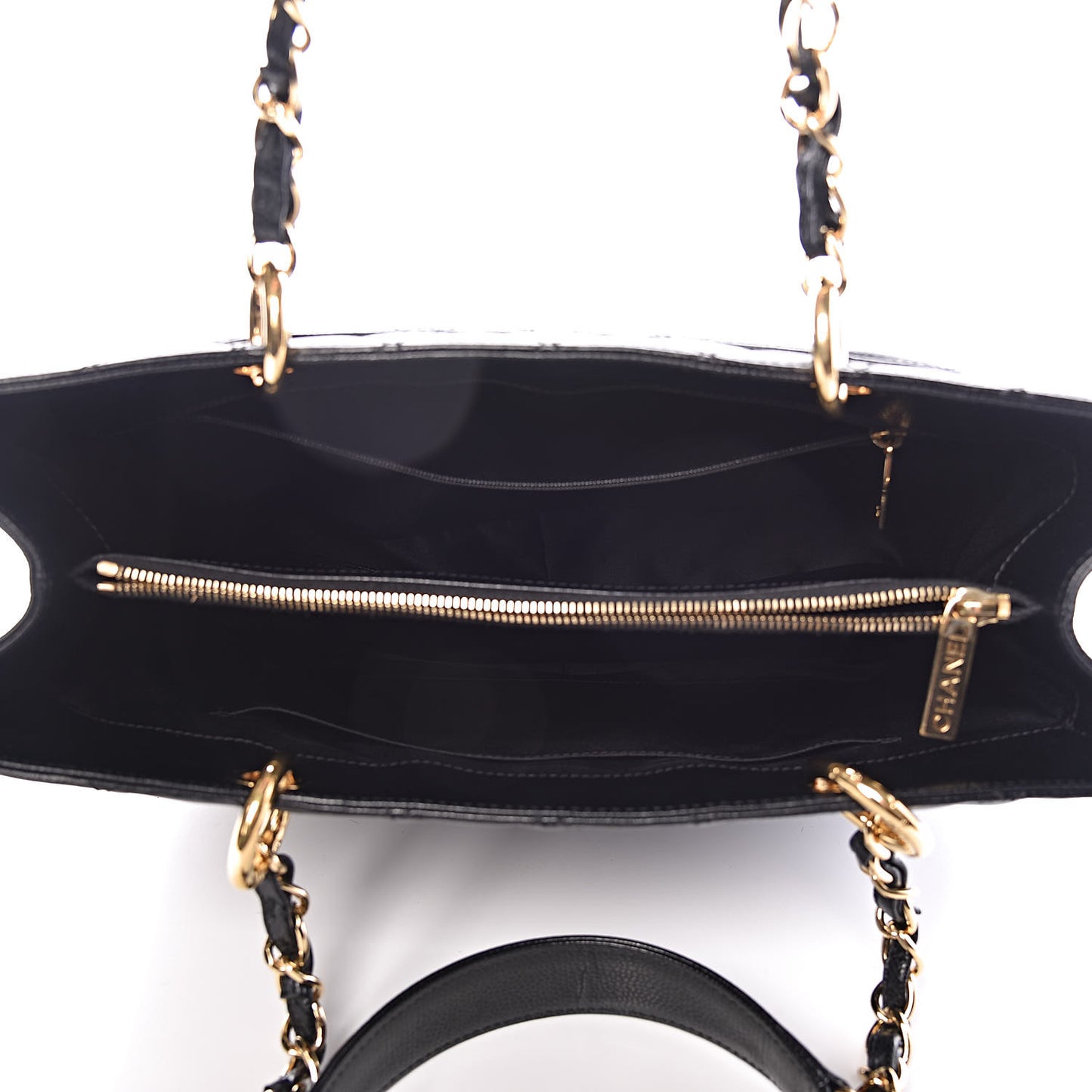 Caviar Quilted Grand Shopping Tote GST Black