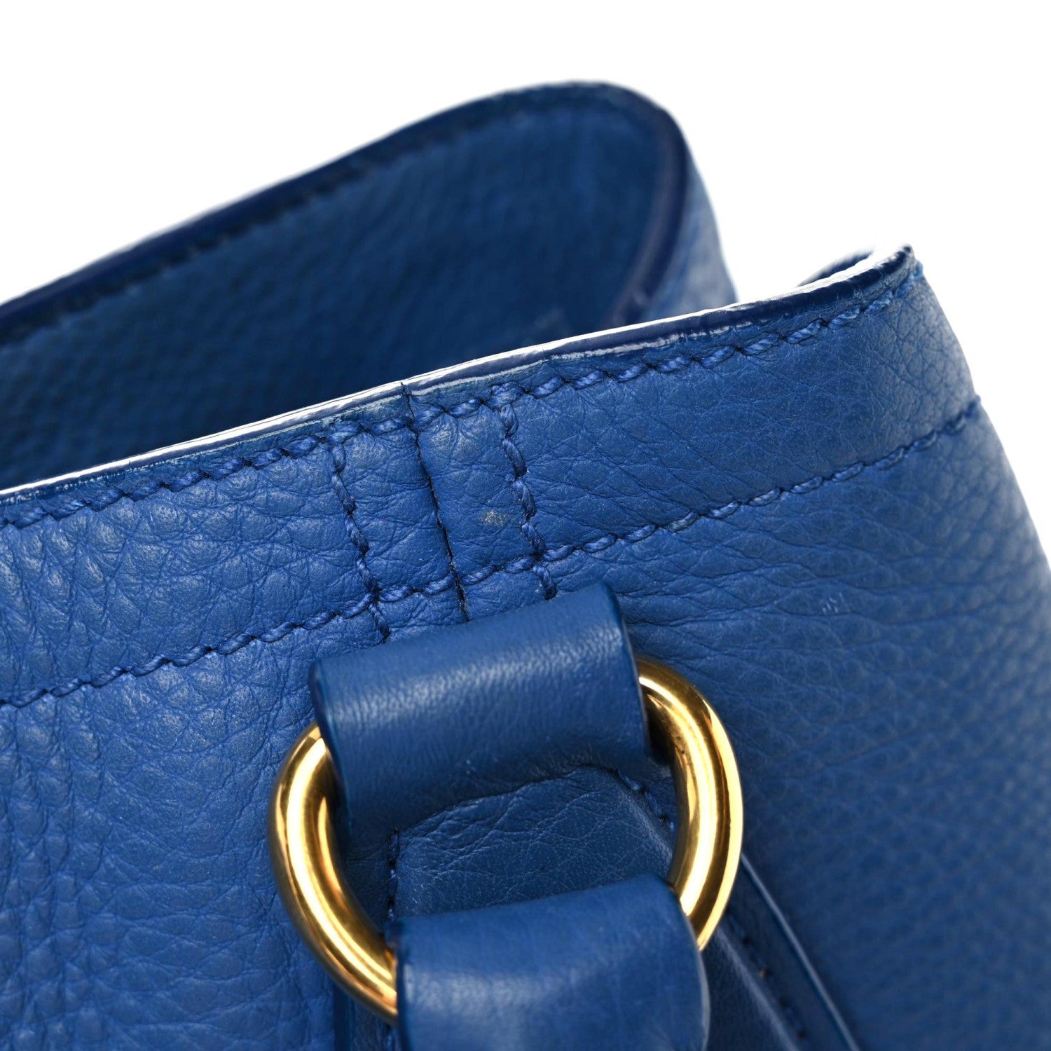 Prada Vitello Daino Satchel Azzurro 11 of 15