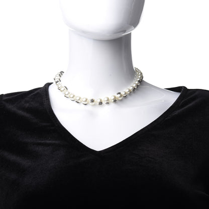Christian Dior Pearl Crystal Star Mise En Dior Tribal Necklace 2 of 5
