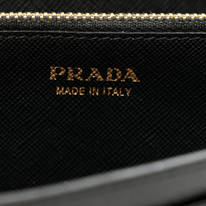 Prada Saffiano Metal Envelope Wallet Black 8 of 10