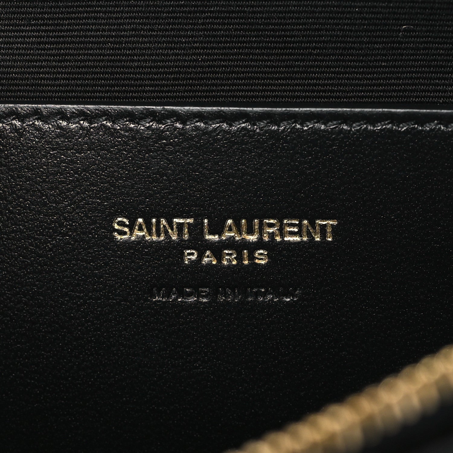Saint Laurent Vinyl Carre Quilted Cassandre Wristlet Pouch Black 6 of 10