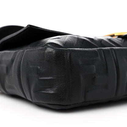 Fendi Nappa FF 1974 Embossed Baguette Black 8 of 11