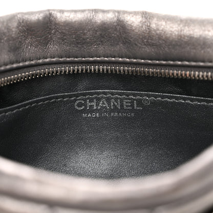Chanel Metallic Aged Calfskin Quilted Small Reissue Camera Case Dark Silver 6 of 14