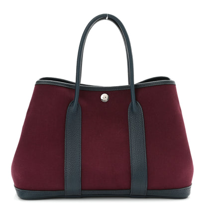 Hermes Toile Negonda Garden Party 30 TPM Prune Bleu de Prusse 1 of 9