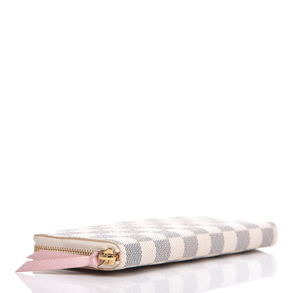 Louis Vuitton Damier Azur Clemence Wallet Rose Ballerine 4 of 7