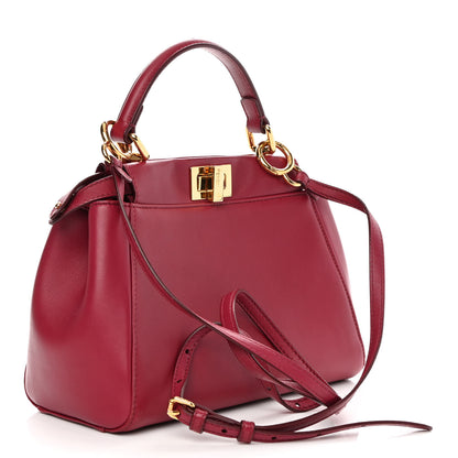 Fendi Nappa Monster Eyes Mini Peekaboo Iconic Satchel Amarena Fiamma 2 of 10