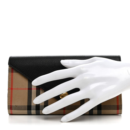 Burberry Vintage Check Grain Calfskin Halton Wallet Black 2 of 7