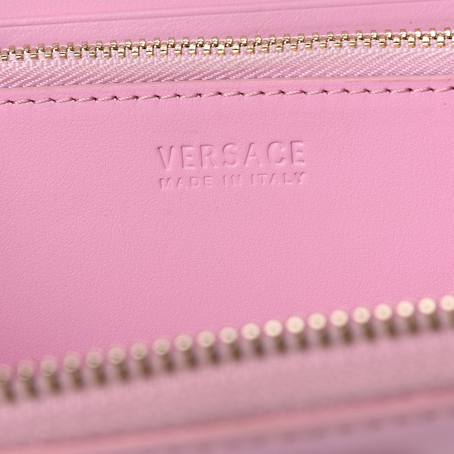 Versace Vitello Palazzo Medusa Zip Around Wallet Pink 6 of 10