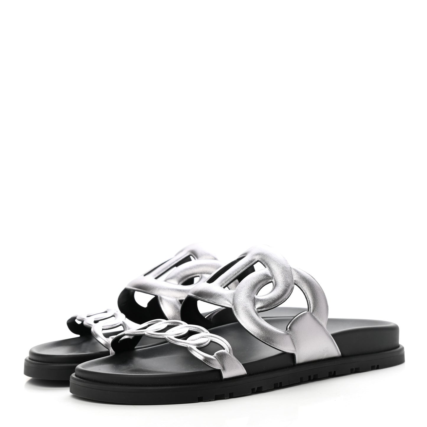 Nappa Extra Sandals 38 Gris Argent