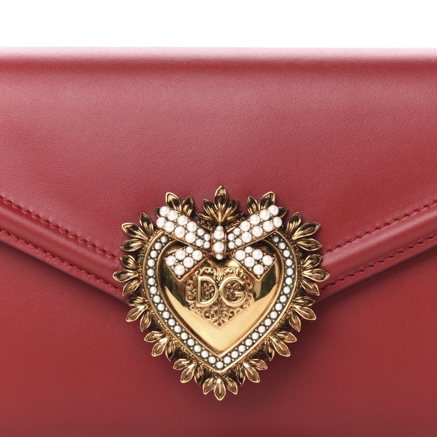 Dolce & Gabbana Agnello Vitello Devotion Belt Bag 85 34 Red 11 of 11