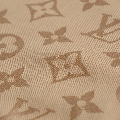 Louis Vuitton Silk Wool Monogram Shine Shawl Beige 6 of 7