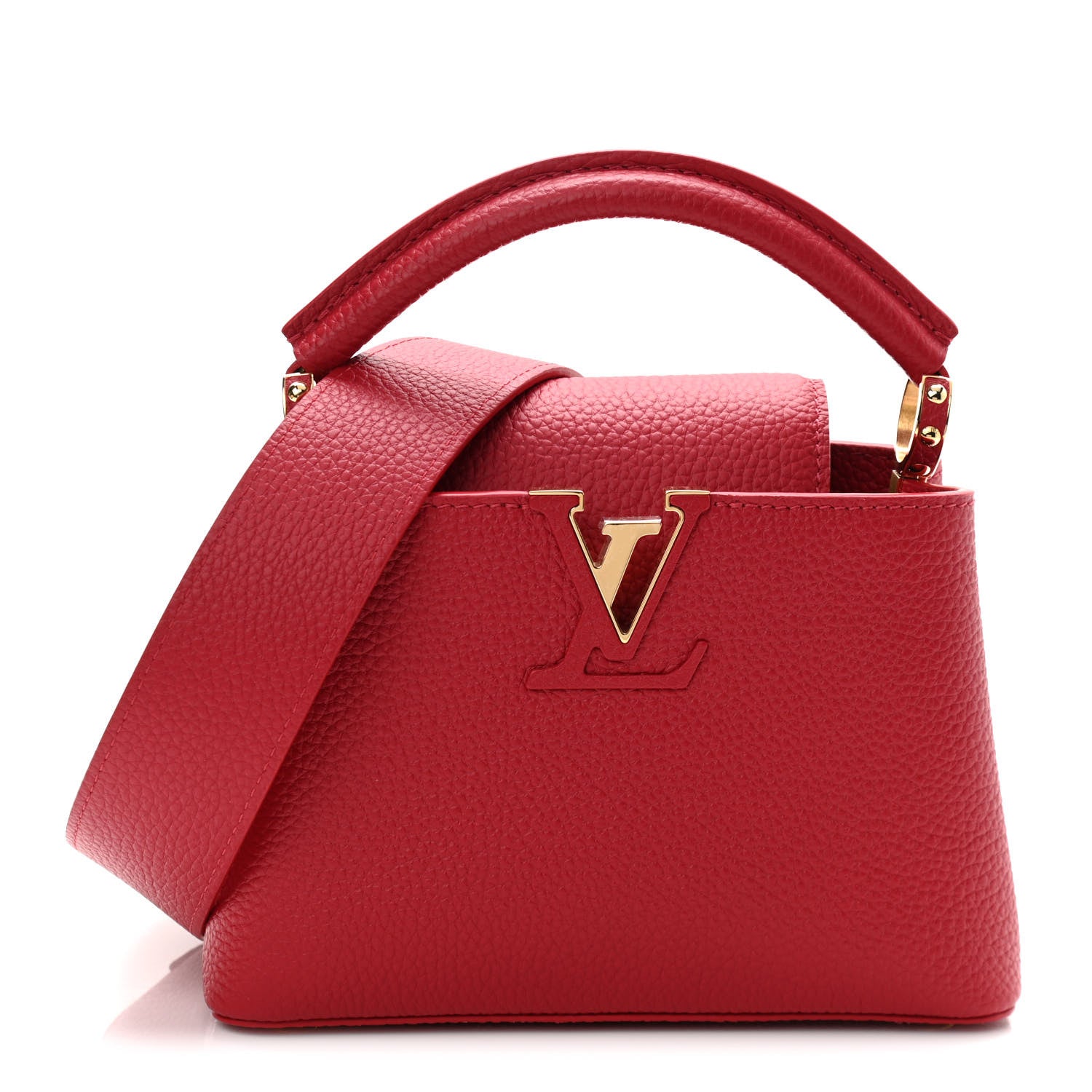 Louis Vuitton Taurillon Mini Capucines Scarlet 1 of 10