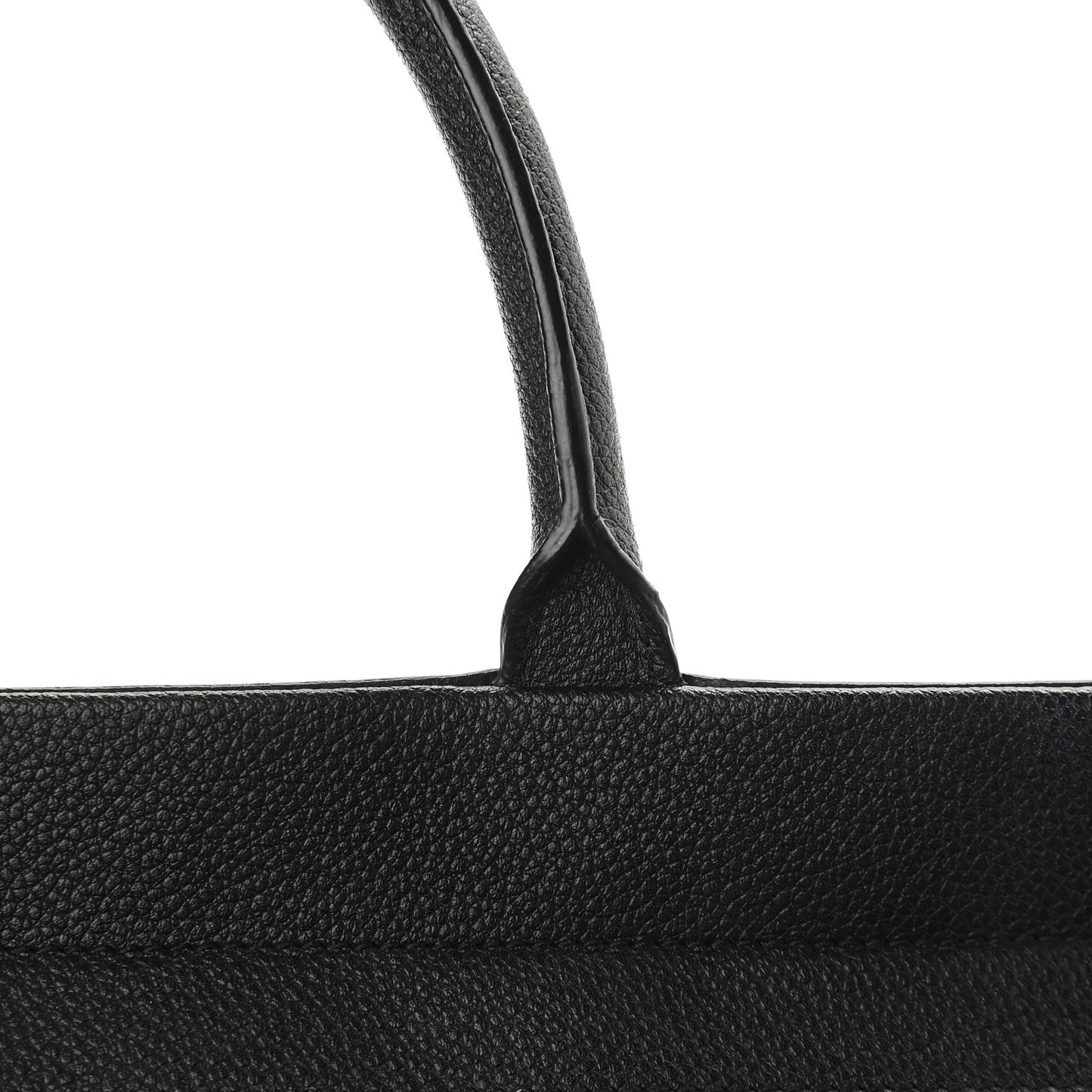 Grained Calfskin Medium Cabas Rive Gauche Black