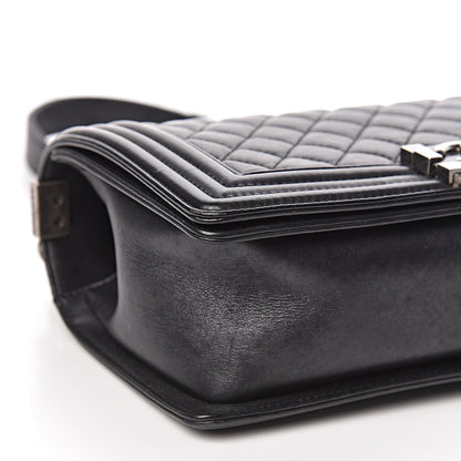 Chanel Lambskin Quilted Medium Boy Flap Black 8 of 20
