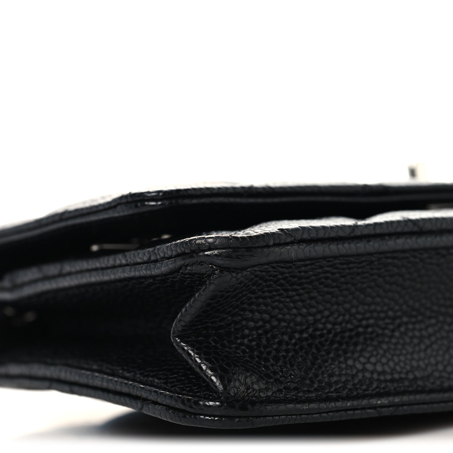 Chanel Caviar Quilted CC Turnlock Wallet On Chain WOC Black 10 of 11