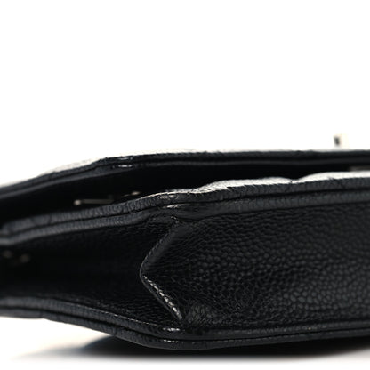 Chanel Caviar Quilted CC Turnlock Wallet On Chain WOC Black 10 of 11