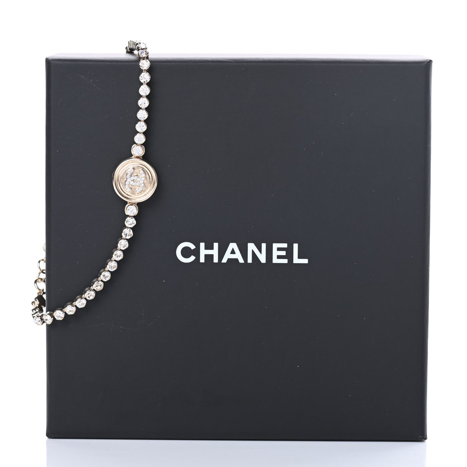 Chanel Crystal CC Chain Bracelet Gold 5 of 5