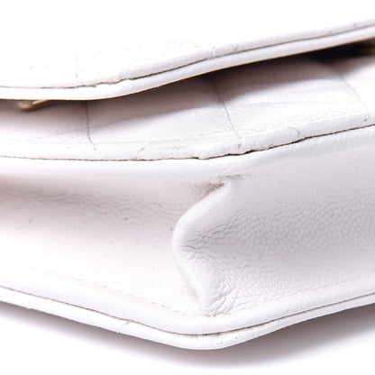 Chanel Caviar Quilted Wallet On Chain WOC White 9 of 13