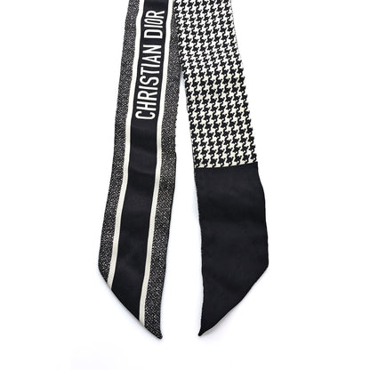 Christian Dior Silk 30 Montaigne Mitzah Scarf Black White 2 of 3