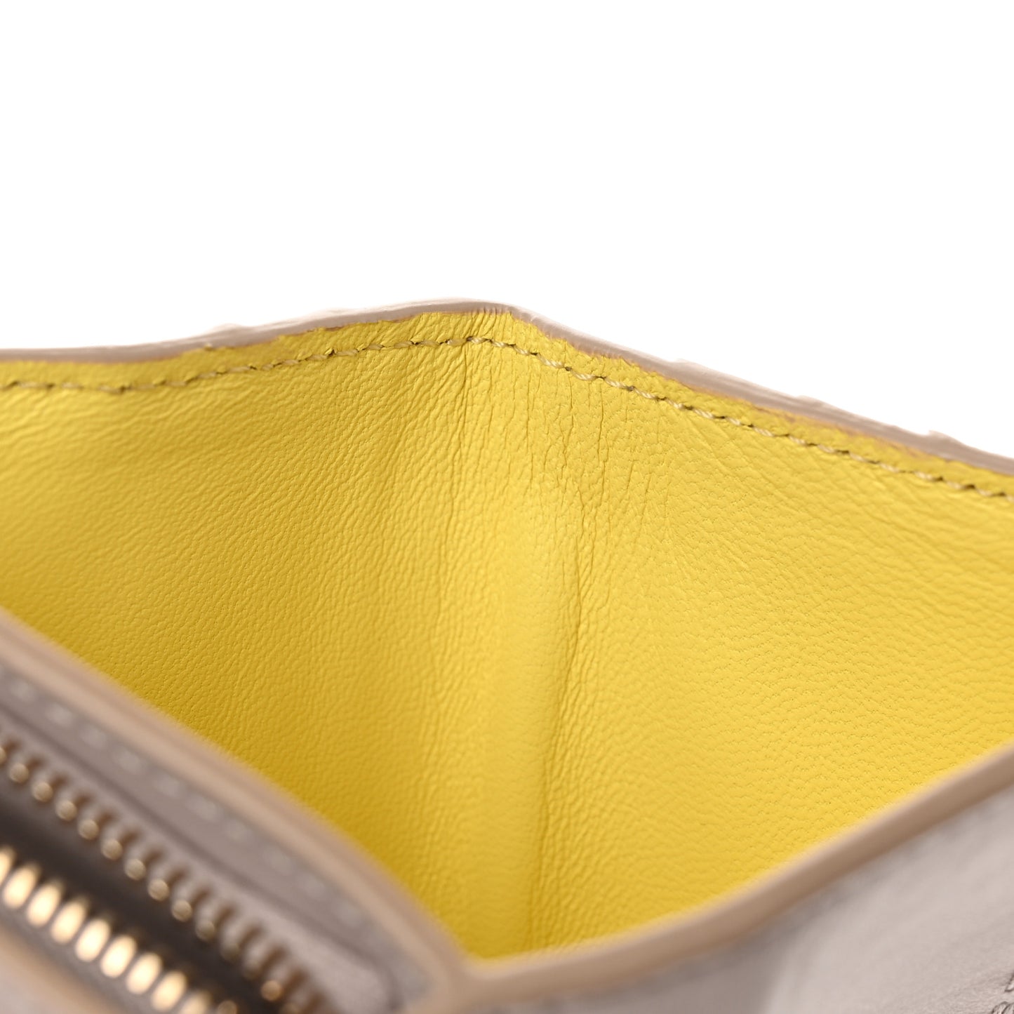 Shiny Calfskin Sense Compact Wallet Wild Grey