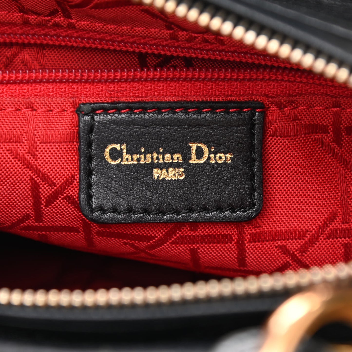 Lambskin Cannage Medium Lady Dior Black