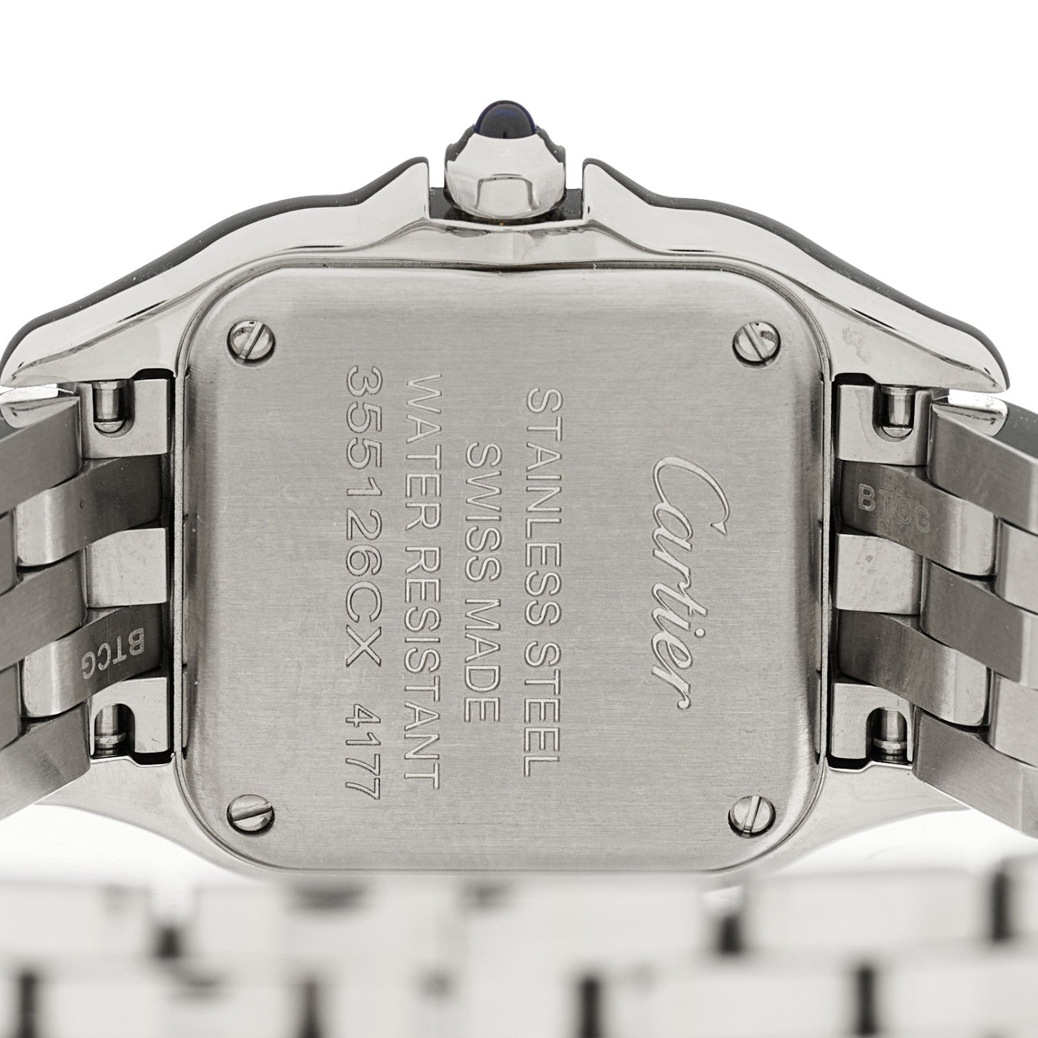 Cartier Stainless Steel Diamond 22mm Panthere Quartz Watch 4 of 5